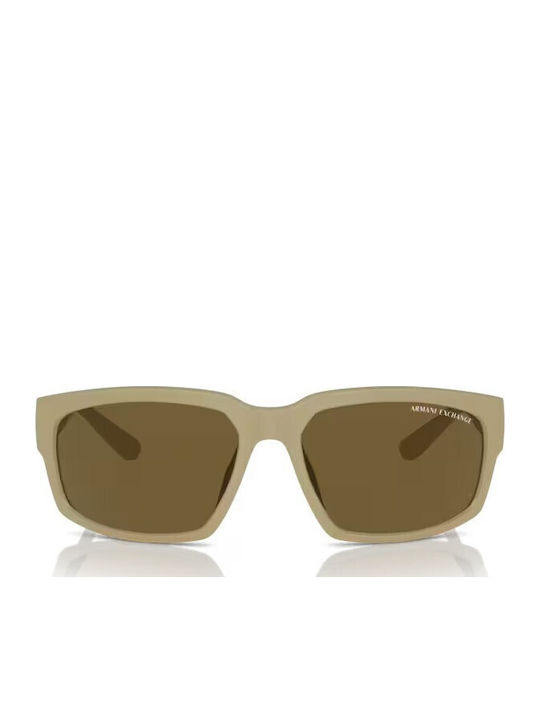 Armani Exchange Unisex Γυαλιά Ηλίου με Μπεζ Κοκκάλινο Σκελετό και Γκρι Φακό AX4142SU 834873