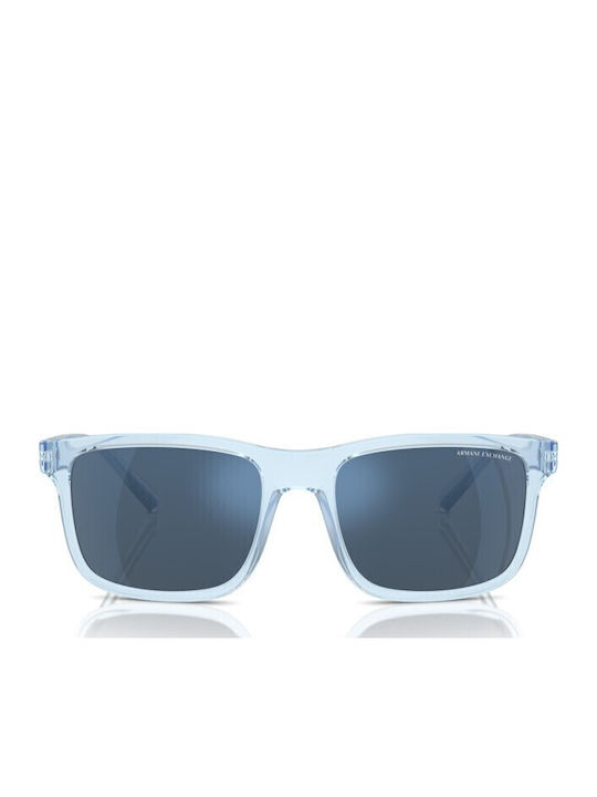 Armani Exchange Unisex Ochelari de soare cu Albastru deschis Cadru și Albastru Oglindă Lentilă AX4145S 834555
