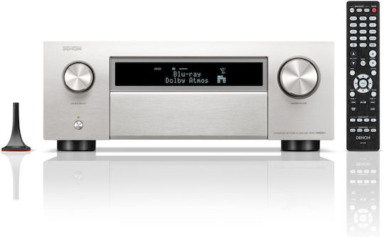 Denon Home Cinema Receiver 4K/8K 11.4 Channels with HDR and Dolby Atmos Silver