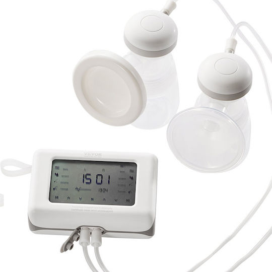 Vevor Pompa de sân dublă electrică Funcționează cu baterie Alb 180ml