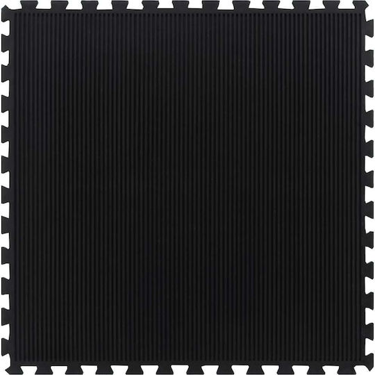 vidaXL Boden Puzzle Fitnessstudio Schwarz 100x100cm 1Stück