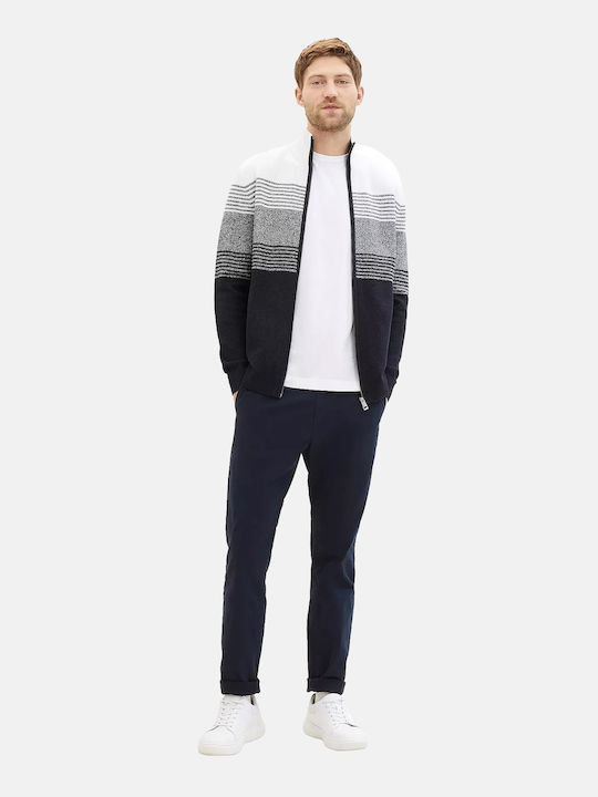 Tom Tailor Men's Knitted Cardigan Navy Blue