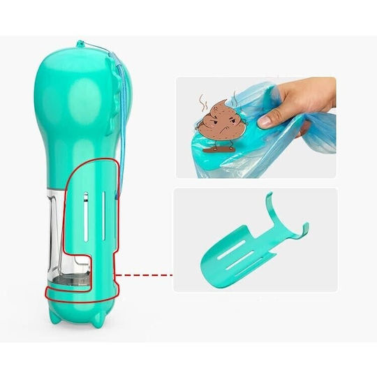 Plastic Sticlă Mâncare & Apă pentru Câine & Pisică 300ml 10.16cm în Culoare Turcoaz