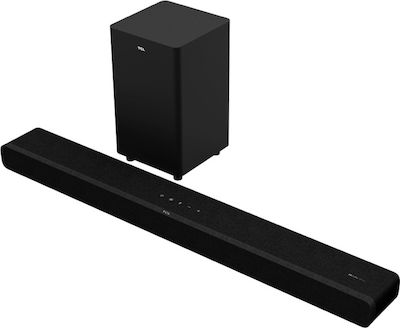 TCL Soundbar 300W 2.1.2 with Wireless Subwoofer and Remote Control Black