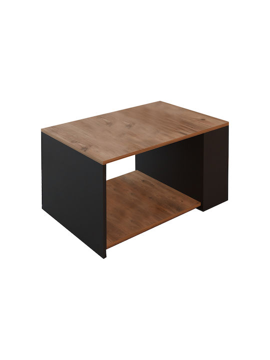 Rectangular Măsuță de Cafea Noil de Lemn Oak / Charcoal L90xP60xH48cm.