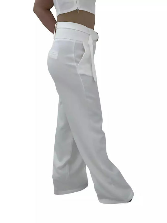 Collection Women's Cotton Trousers in Regular Fit White