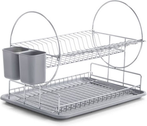 Zeller Inox Geschirrabtropfer & Abtropfgitter Graues 48.5x32.5x32.5cm