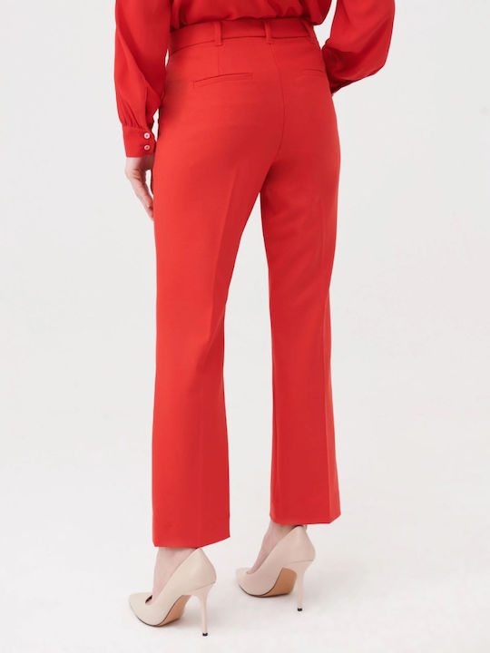 Marella Women's Fabric Trousers Red