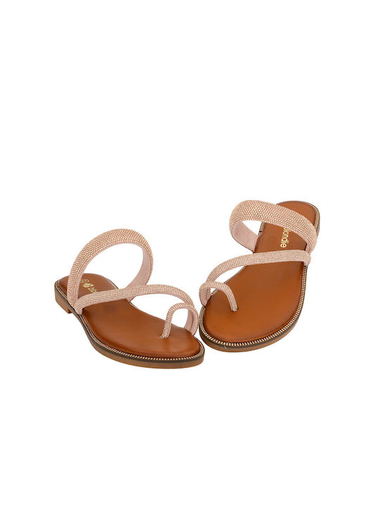 Blondie Women's Flat Sandals in Gold Color