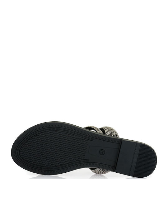 Women's Flat Sandals in Black Color