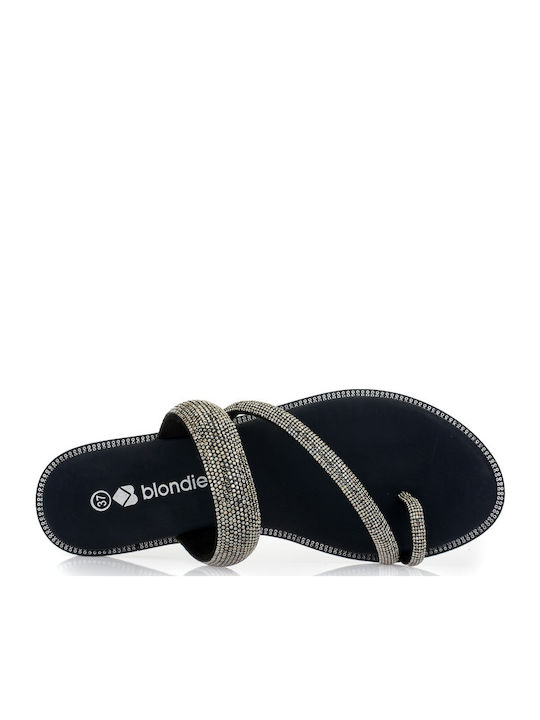 Women's Flat Sandals in Black Color