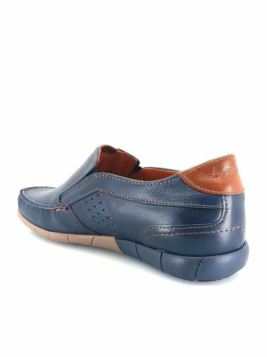 Men's Leather Moccasins Blue
