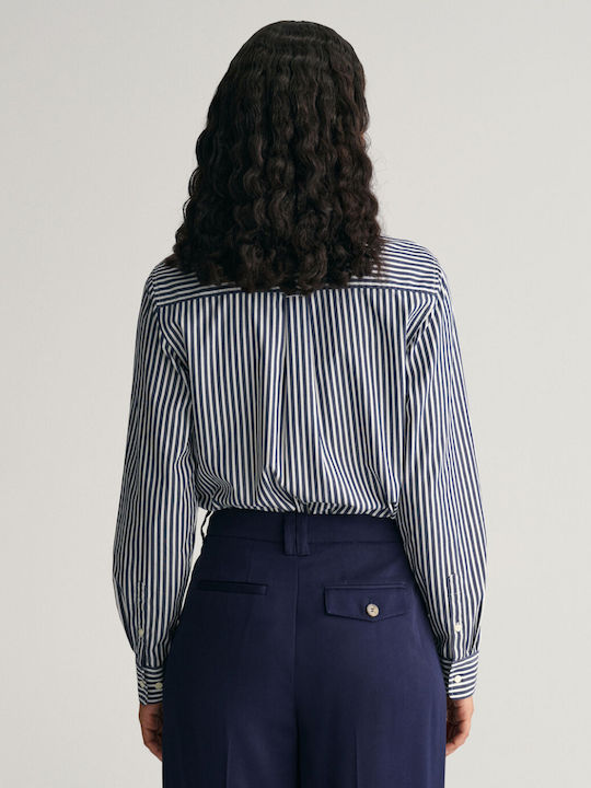 Gant Women's Striped Long Sleeve Shirt Blue