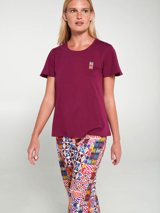Vamp Sommer Damen Pyjama-Set Print