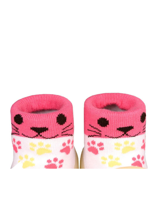 BigToes Детски пантофи-чорапи White/Pink