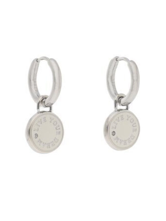 Guess Earrings Dreaming Guess Jube03 131jw Silver Plated Rhodium Plated Earrings Guess Earrings