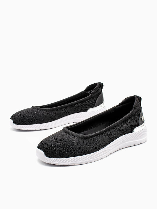 Fabric Ballerinas Black