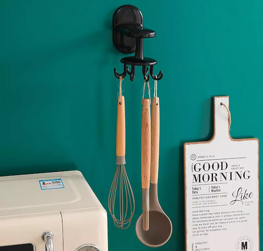 Plastic Kitchen Hanger 14.5x14cm Black
