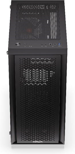 Krux Scor Gaming Middle Tower Carcasă Calculator cu Fereastră Laterală Negru