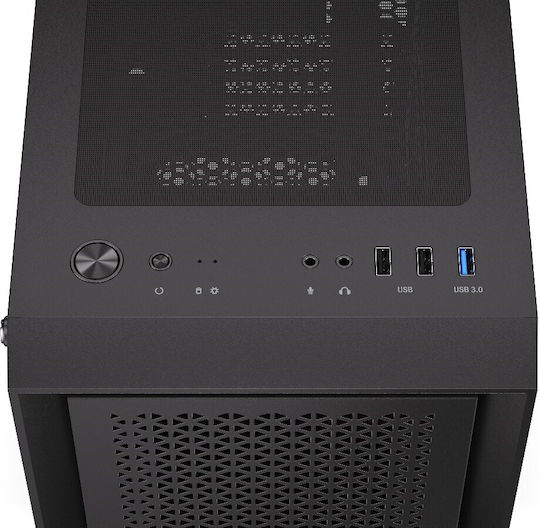 Krux Scor Gaming Middle Tower Carcasă Calculator cu Fereastră Laterală Negru