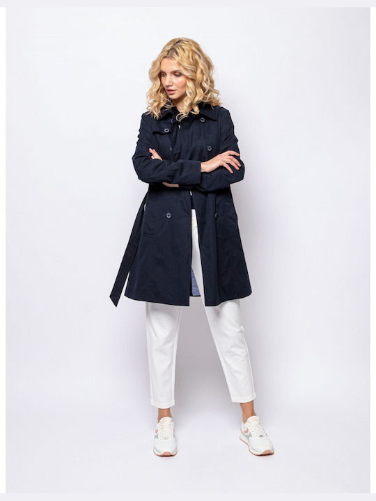 Heavy Tools Women's Midi Coat Blue