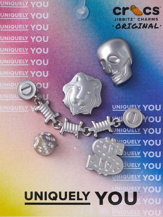 Crocs Jibbitz Charms Bling Bling White 5 Pieces