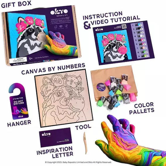 Okto Diy Δημιουργικό Sensory Σετ Ζωγραφικής 3d Με Πηλό Ρακούν (5+ Ετών) 20002