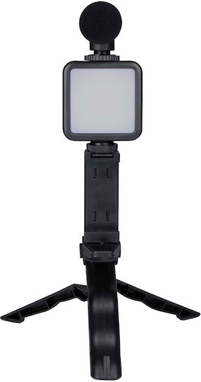Grundig Selfie-Stick Handy-Stative Bluetooth mit Aufhelllicht Schwarz
