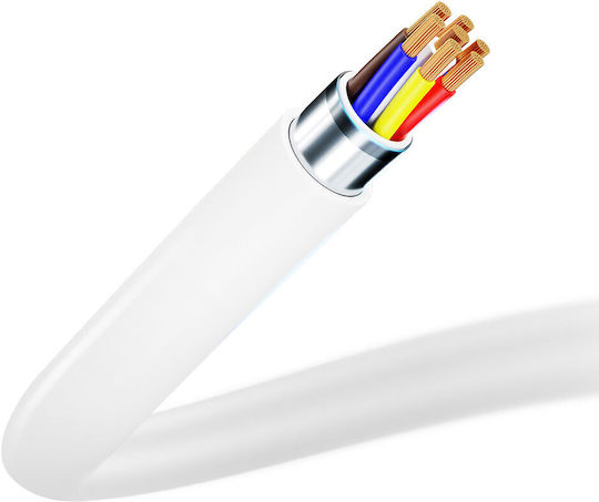 3MK Regular USB 2.0 to micro USB Cable Λευκό 1.2m