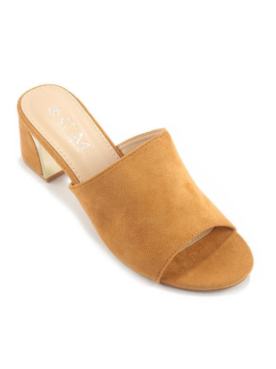 Fshoes Heel Mules Brown