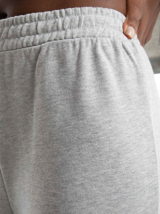 High Waist Sweatpants Flared Gray