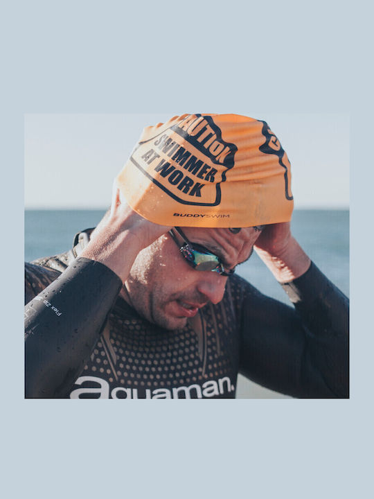Buddyswim Caution Swimmer At Work Casti Inot Tip Adulți Culoare Portocalie Buddyswim Caution Swimmer At Work Casti Inot Tip Adulți Culoare Portocalie
