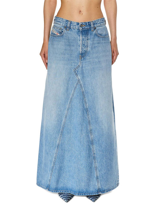 Diesel Denim Fustă Maxi în culoarea Albastru