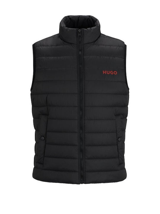 Hugo Boss Αμάνικο Ανδρικό Μπουφάν Puffer Μαύρο