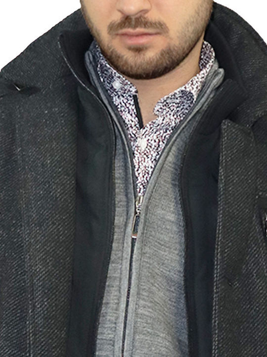 Men's Half Coat Ανθρακί 401sc05