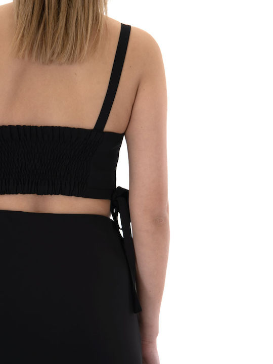 Women's Blouse Corset with Straps Black