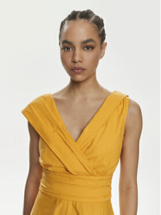 Summer Maxi Dress for Wedding and Christening Orange