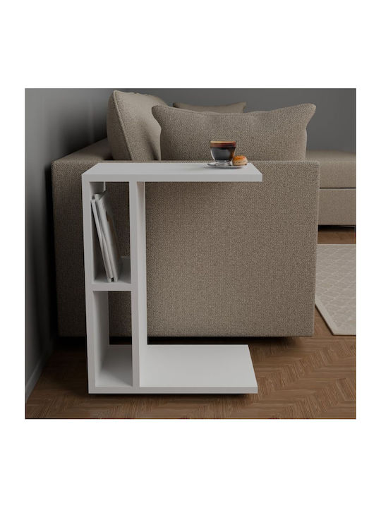 Rectangular Side Table Boner White L45xW29.5xH61cm