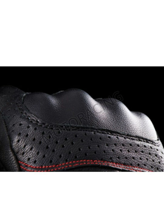 Furygan Sommer Herren Motorradhandschuhe Leder Schwarz
