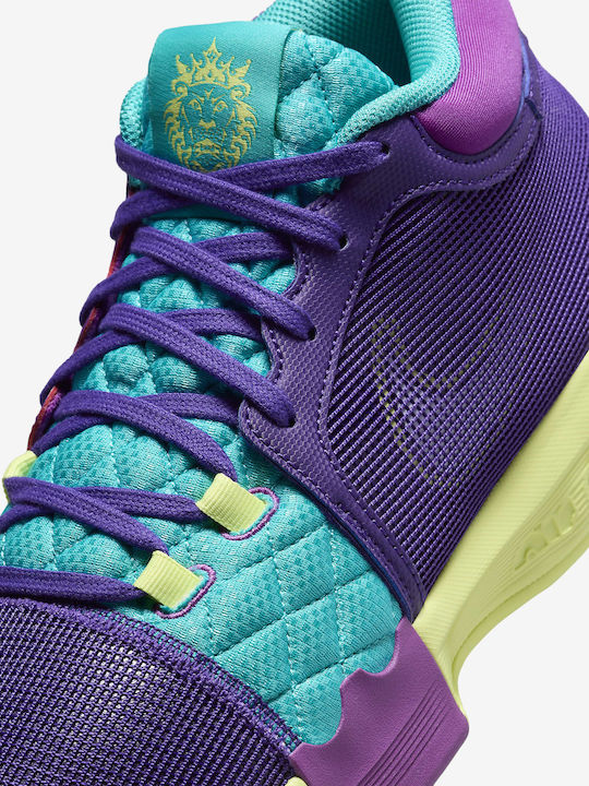 LeBron Witness 8 Ψηλά Μπασκετικά Παπούτσια Field Purple / Dusty Cactus / Light Lemon Twist / Λευκό