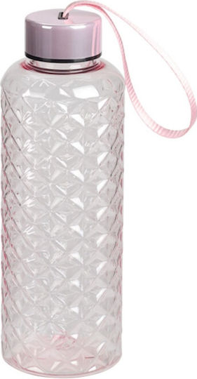 Excellent Houseware Flasche Wasser Kunststoff mit Schraubverschluss Rosa 500ml