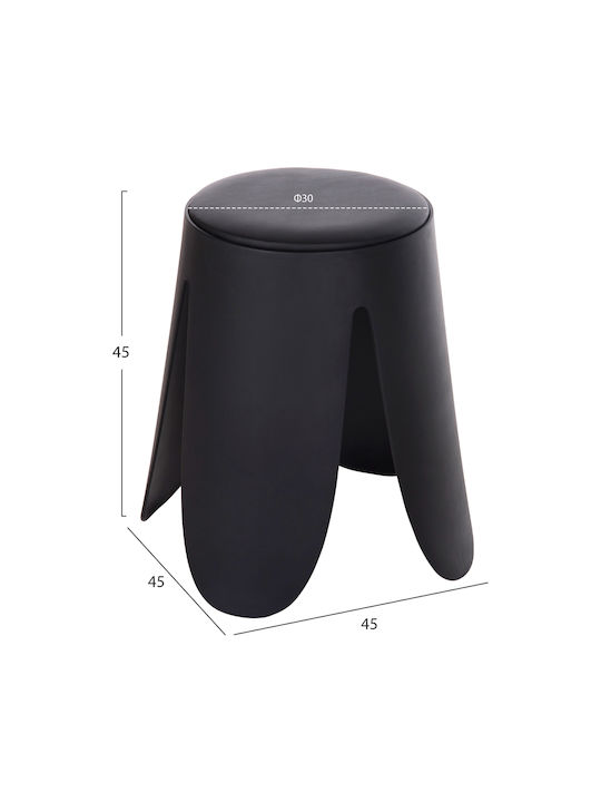 Stool Outdoor Denty Black 30x30x45cm