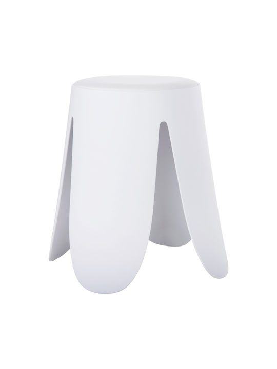 Garden Stool for Outdoor Space from Polypropylene Denty White