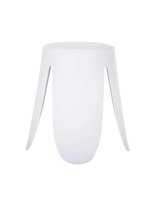 Garden Stool for Outdoor Space from Polypropylene Denty White