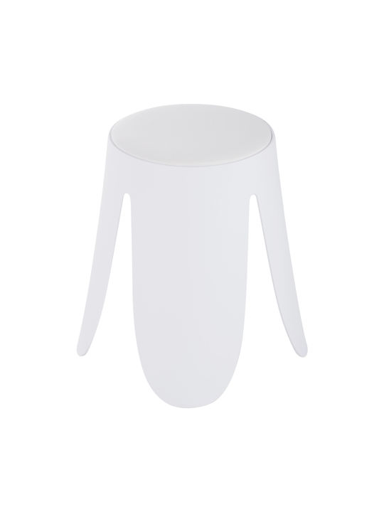 Garden Stool for Outdoor Space from Polypropylene Denty White
