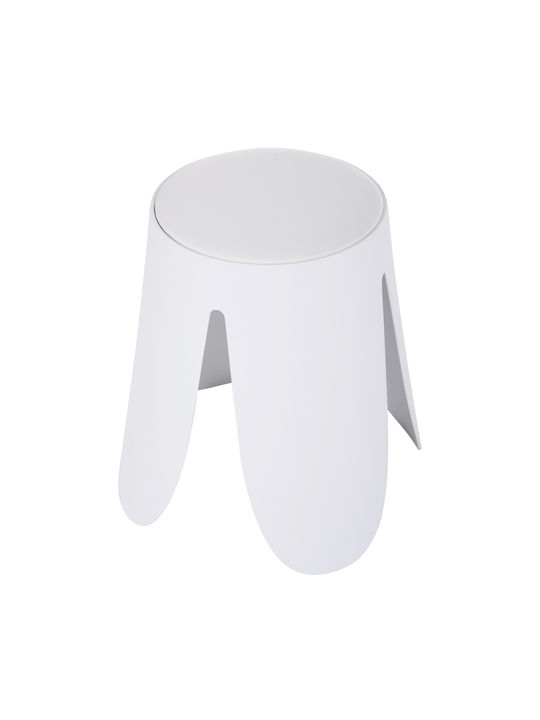 Garden Stool for Outdoor Space from Polypropylene Denty White
