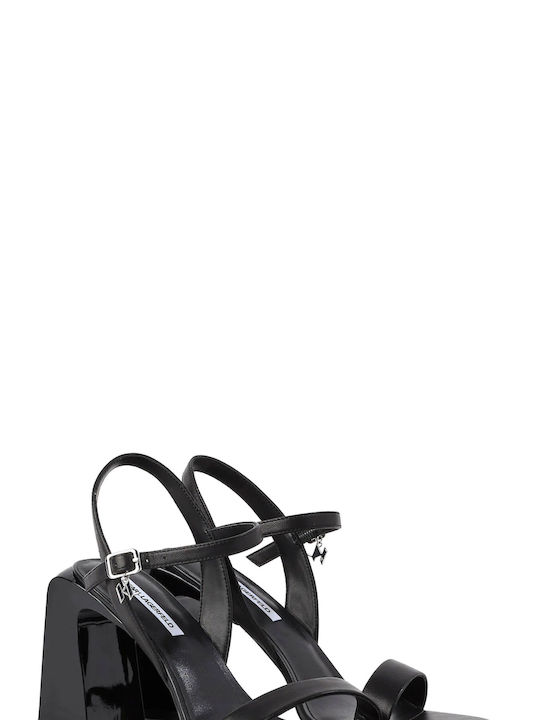 Karl Lagerfeld Women's Sandals with Ankle Strap Black