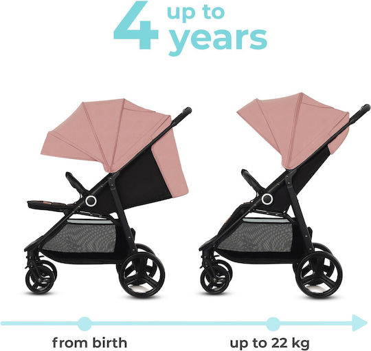 Kinderkraft Grande Plus Cărucior pentru Bebeluși Potrivit pentru Nou-născut Roz 9.8kg