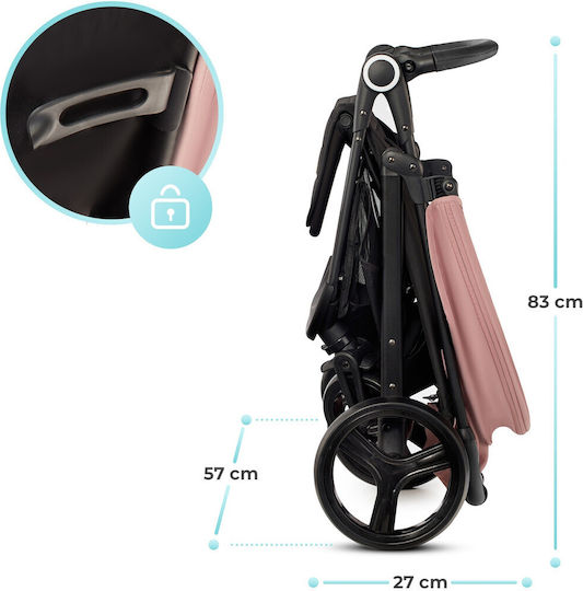 Kinderkraft Grande Plus Cărucior pentru Bebeluși Potrivit pentru Nou-născut Roz 9.8kg