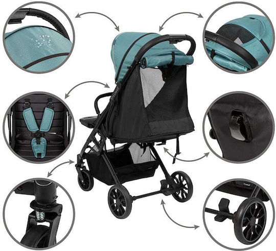 Kidwell Regenschirm Kinderwagen Für 6+ Monate Grüner 7,9kg